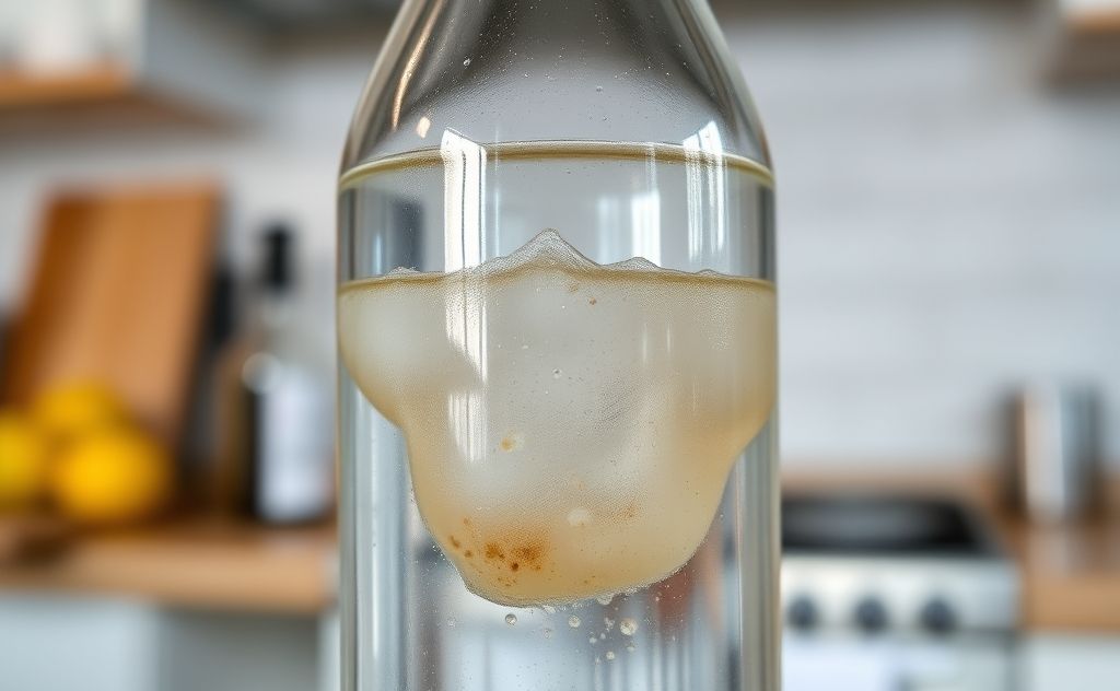 Signs of bad tonic water in glass bottle