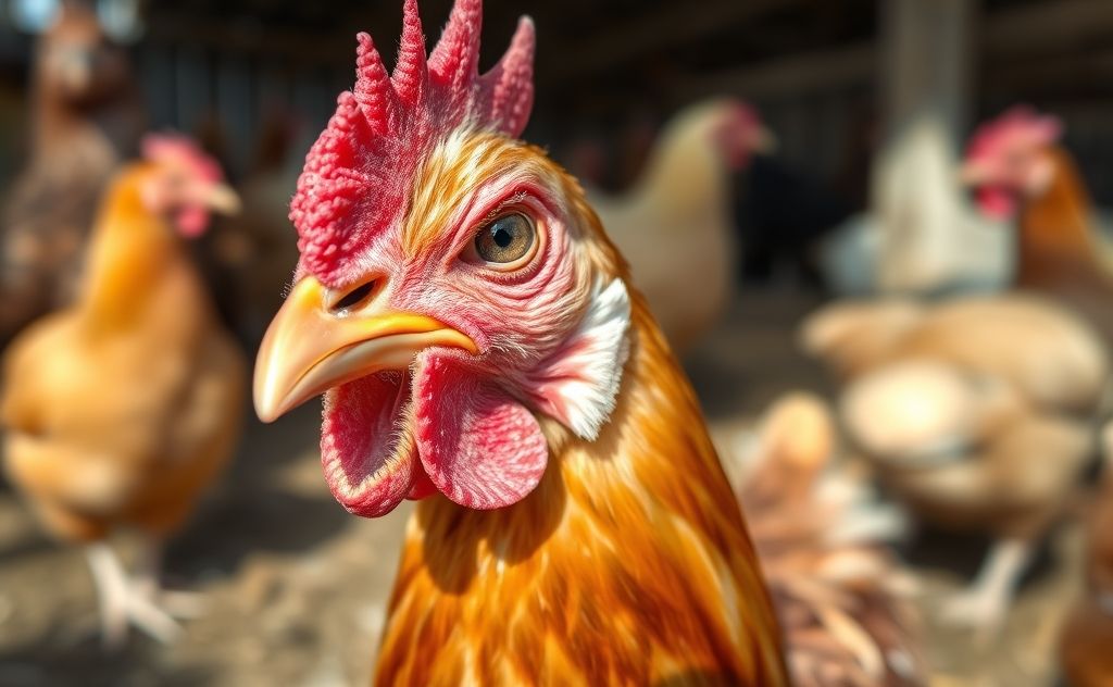 Signs of gape worm infection in chickens