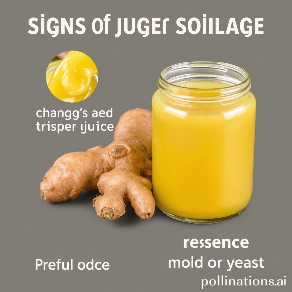 Ginger Juice Spoilage: Color, Texture, Odor, Mold, and Yeast.