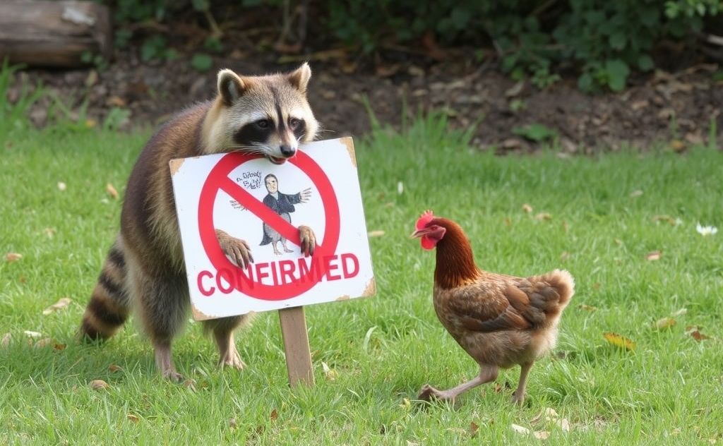 Signs of raccoon attacks on chickens confirmed