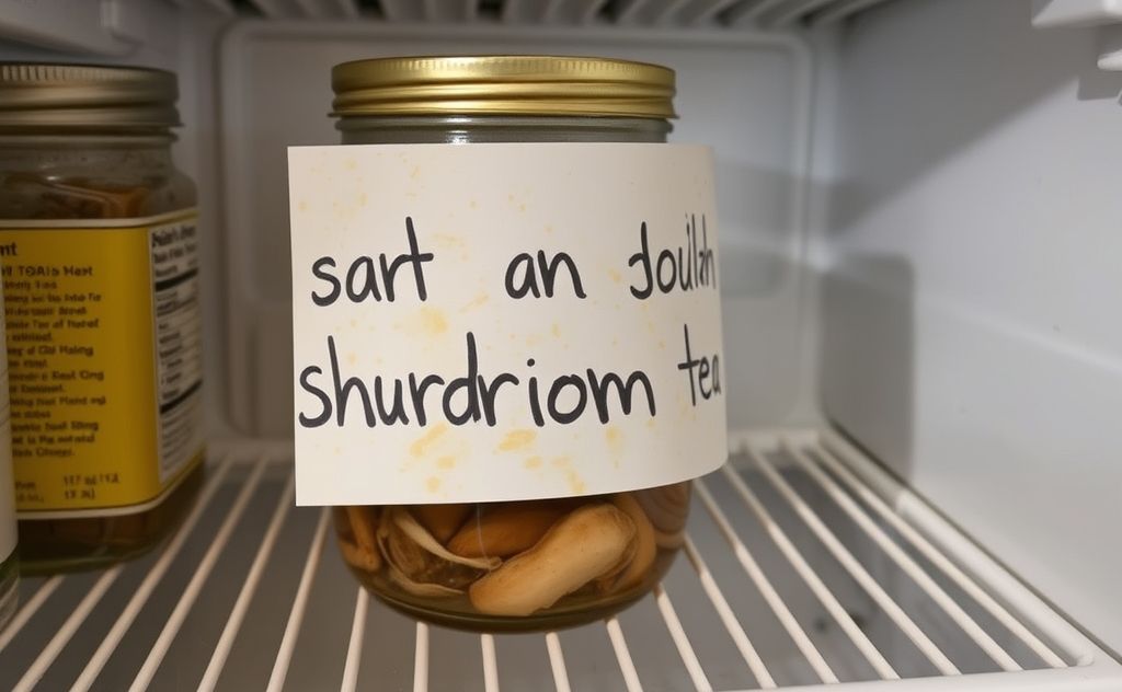 Signs of spoiled shroom tea in fridge
