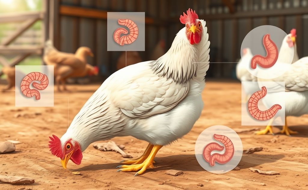 Signs of worms in chickens and their health impacts