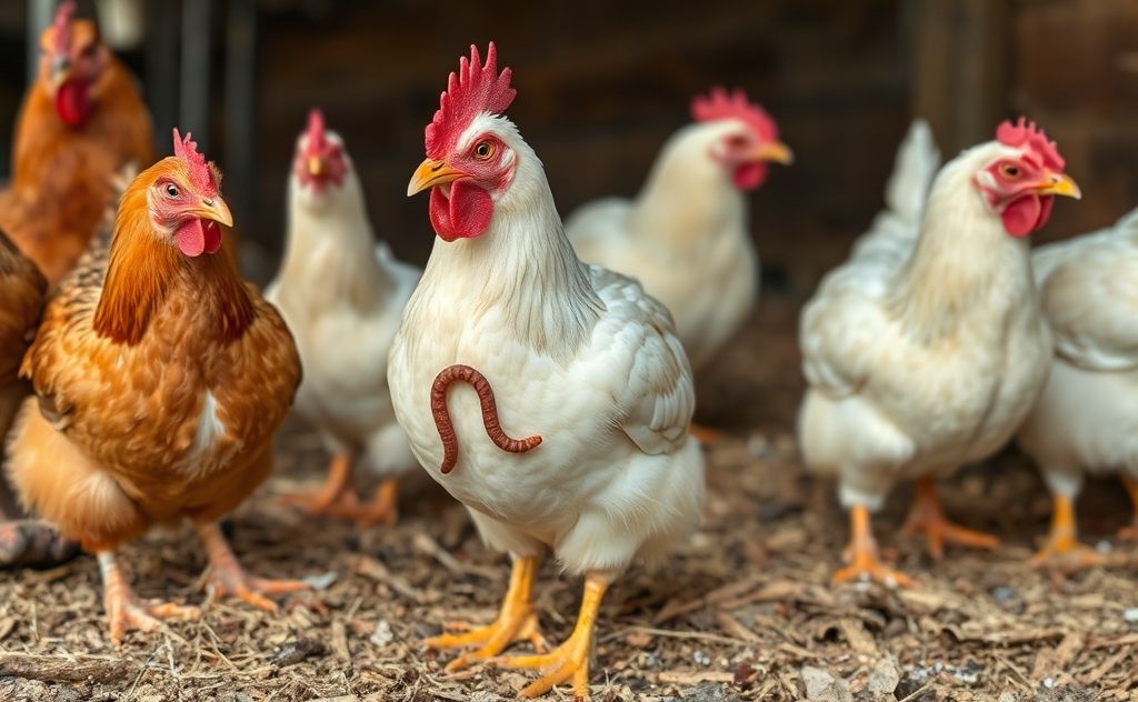 Signs of worms in chickens and their symptoms