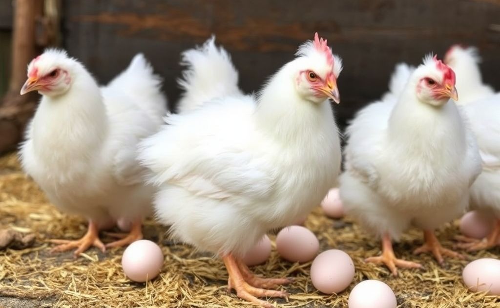 Silkie chickens lay eggs for several years