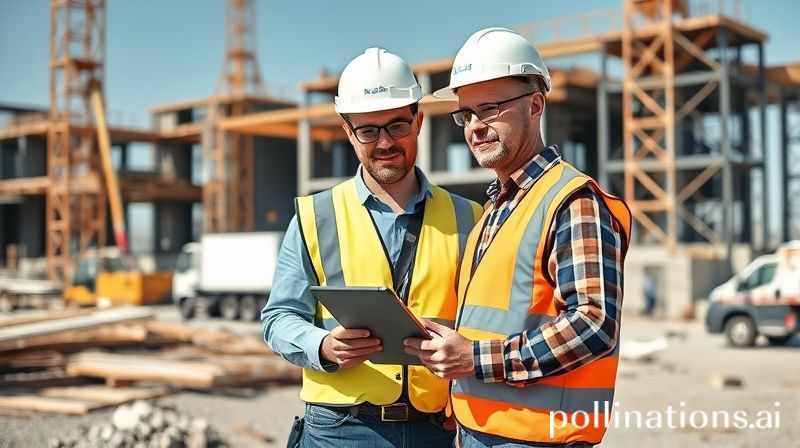 Arsitek pengawasan di site proyek