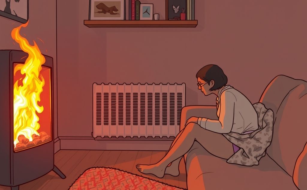 Sitting too close to a heater can be harmful