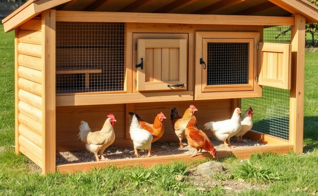Size chicken coop for six chickens needed