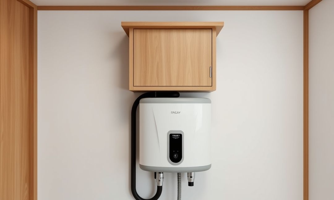 can i put a cabinet over my electric on demand water heater