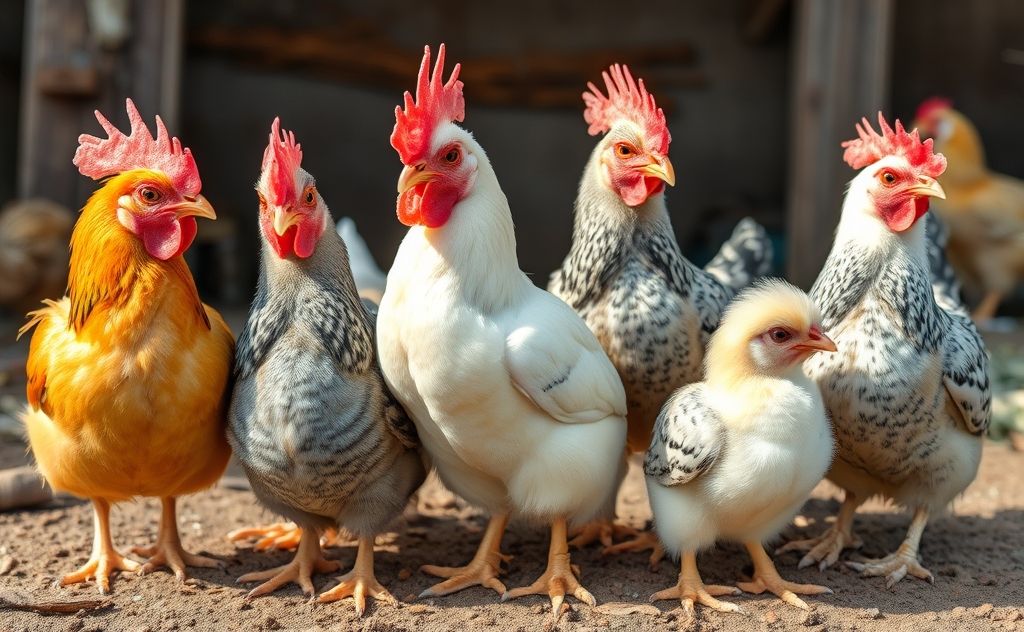 Small chicken breeds with unique features