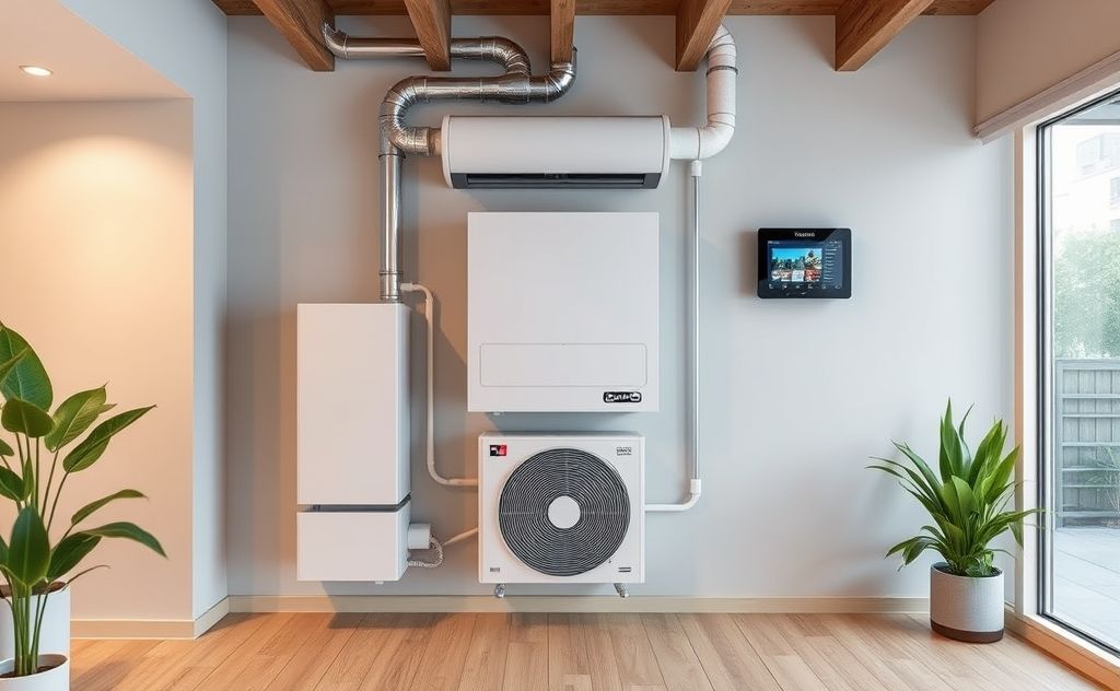 Smart HVAC system in a modern smart home setting