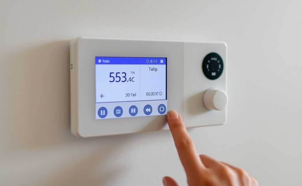Smart heating system in action with user interface