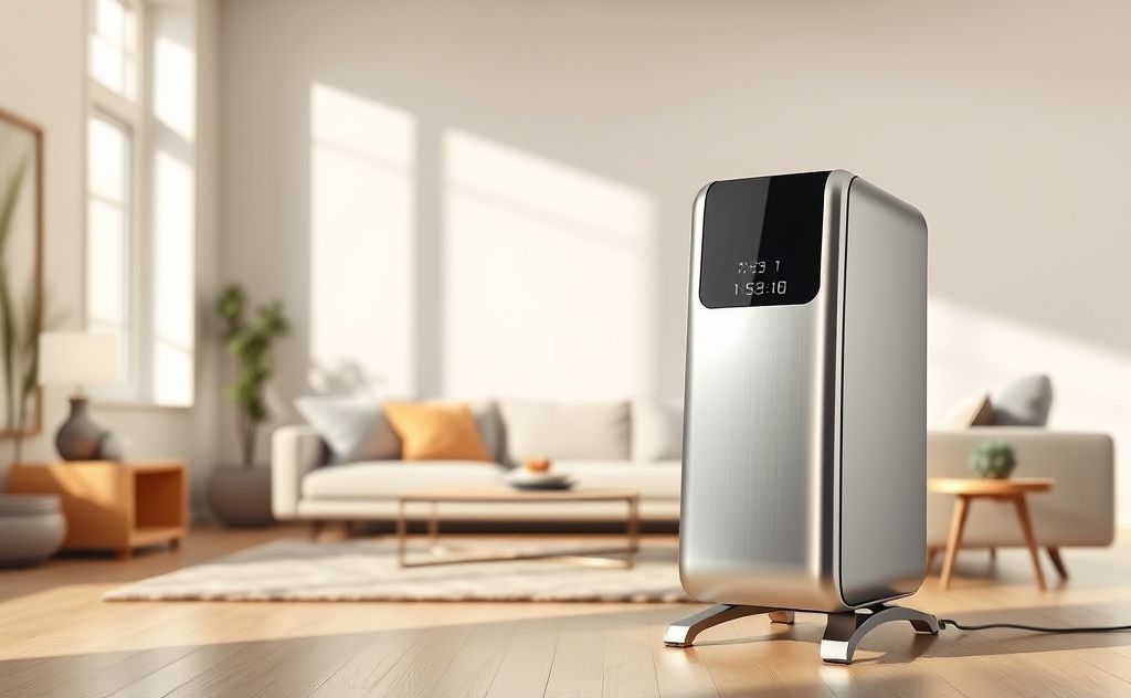 Smart home heater with sleek modern design