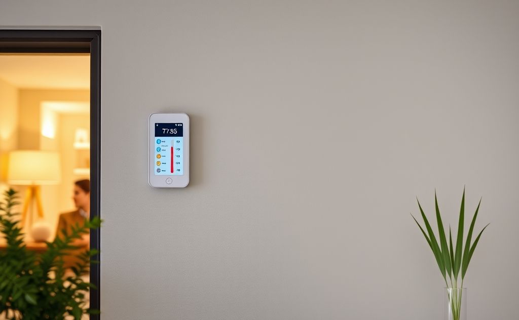 Smart home with temperature sensors in action