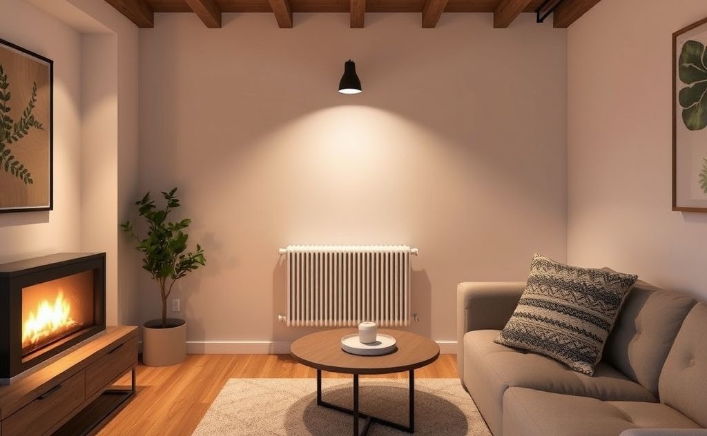 Smart lighting enhances modern heater design