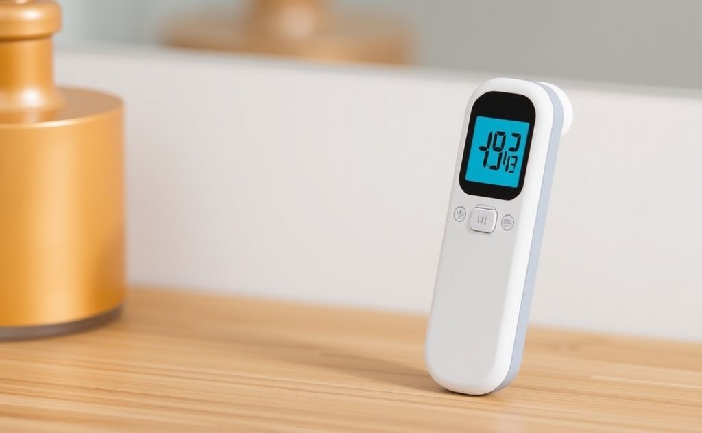 Smart thermometer with sleek design and digital display