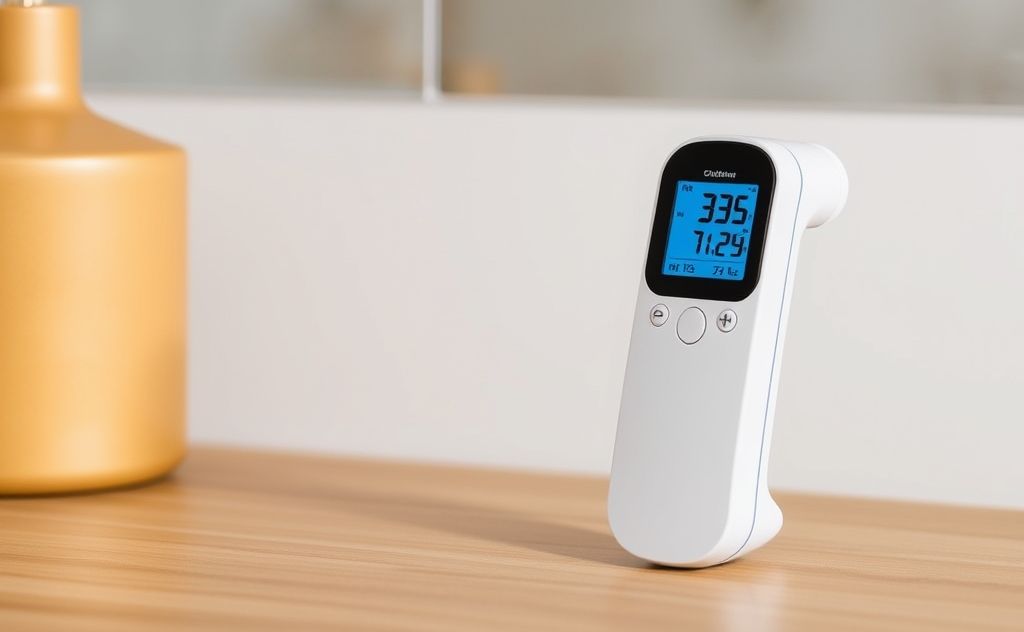 Smart thermometer with sleek design and display