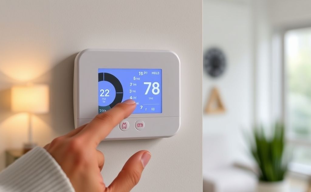 Smart thermostat controlling home climate efficiently