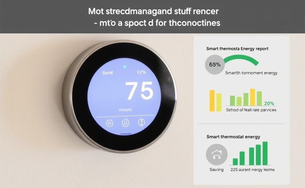 Smart thermostat energy report insights and savings