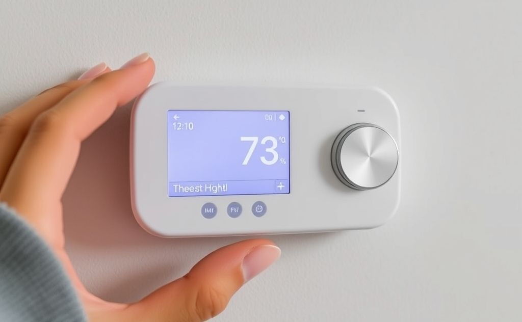 Smart thermostat enhancing HVAC efficiency