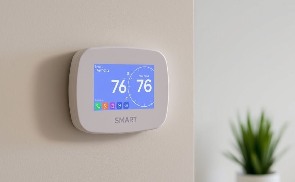 Smart thermostat enhancing home energy savings