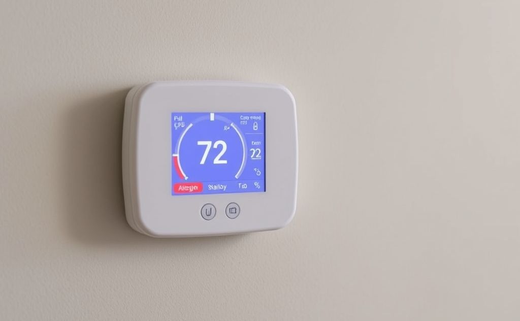 Smart thermostat enhancing home heating efficiency