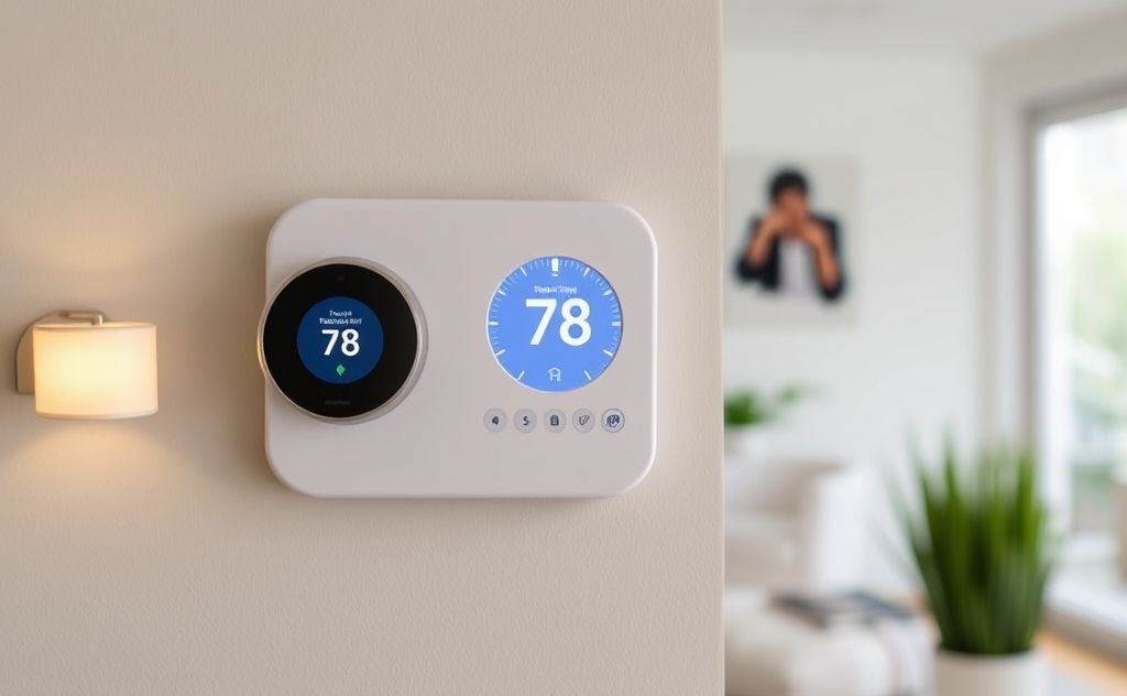 Smart thermostat for energy savings at home