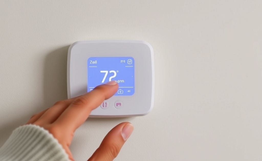 Smart thermostat managing home heating effectively
