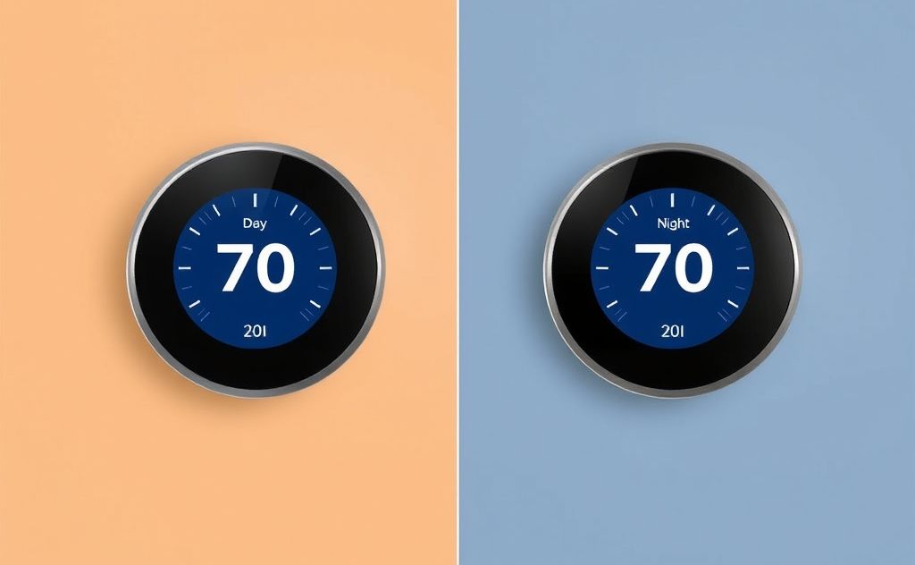 Smart thermostat settings for day and night comfort