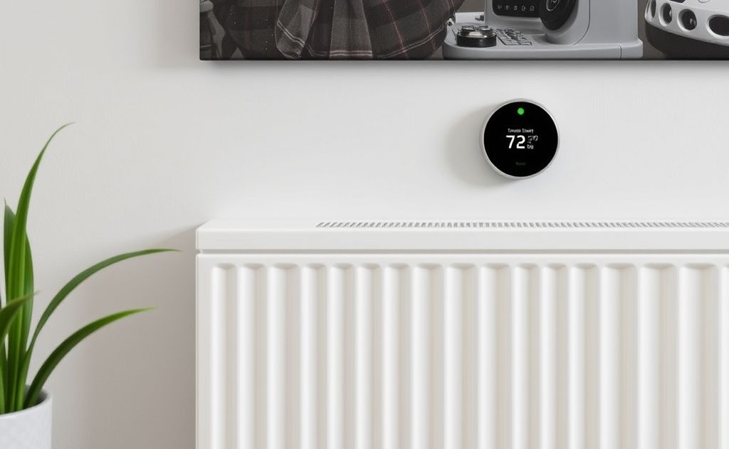 Smart thermostat with sleek heater design