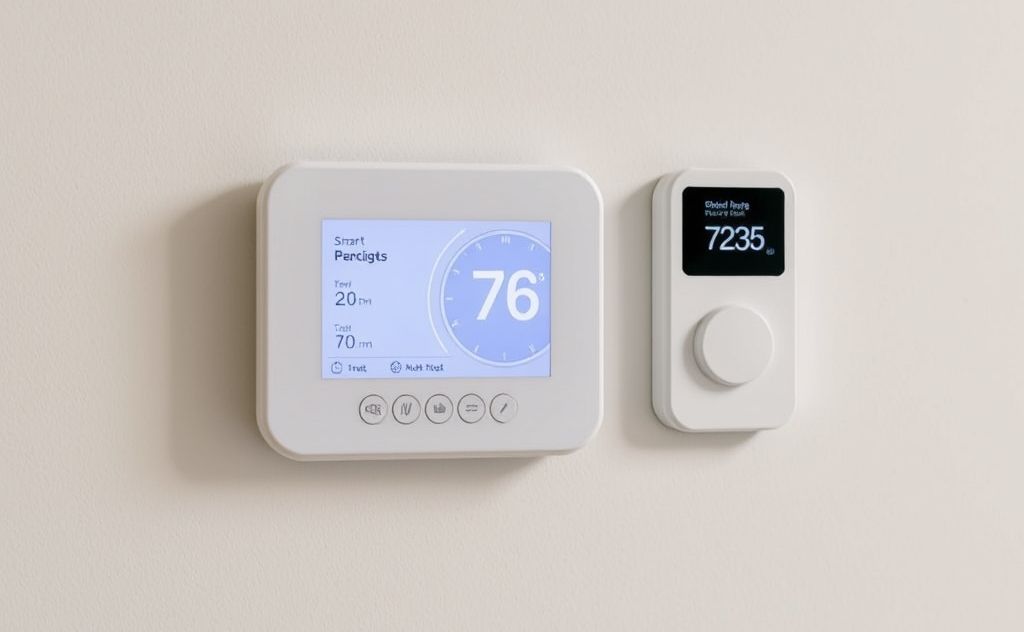 Smart thermostats with advanced controls for eco HVAC