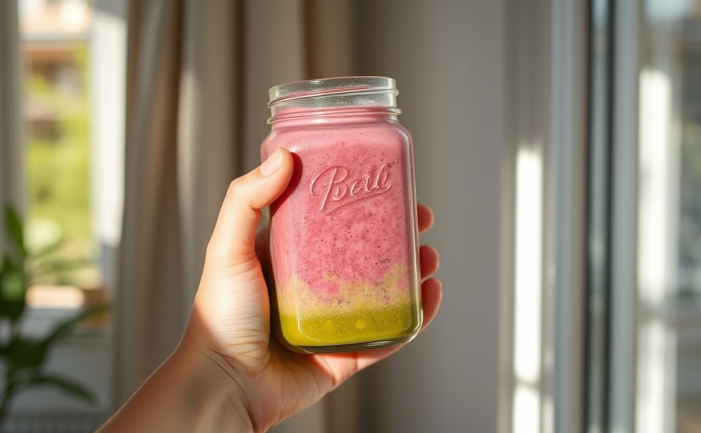 Smoothie in hand during fasting moments