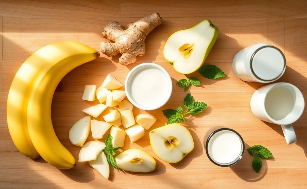 Smoothie ingredients for soothing acid reflux relief