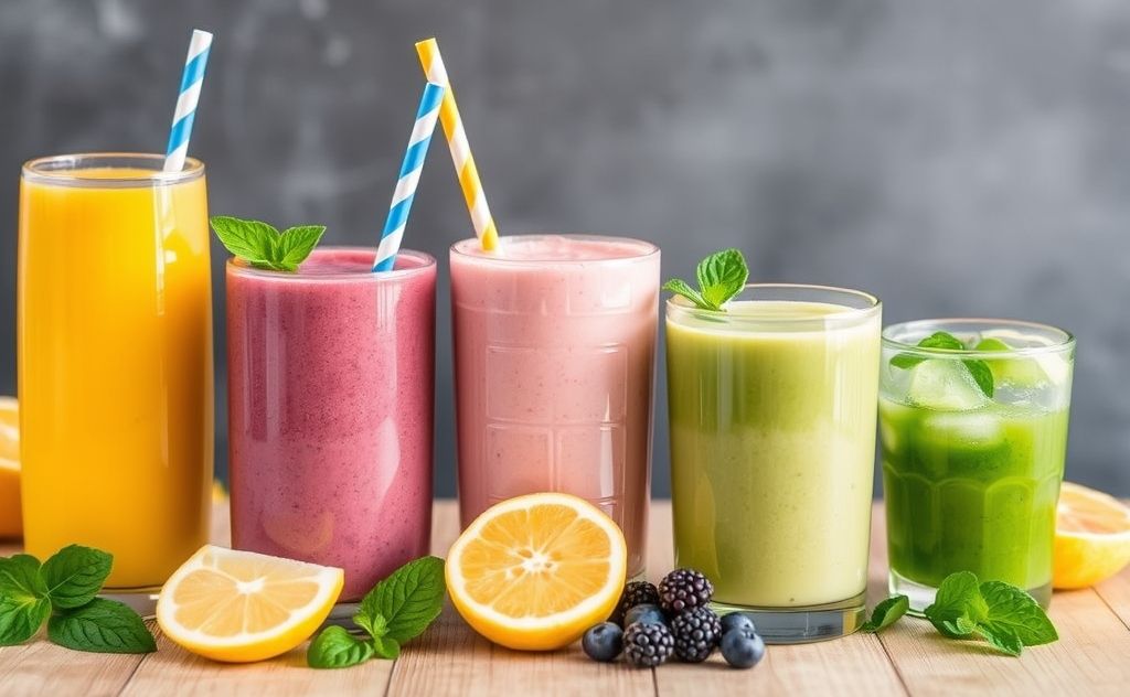 Smoothies made with water for a refreshing drink