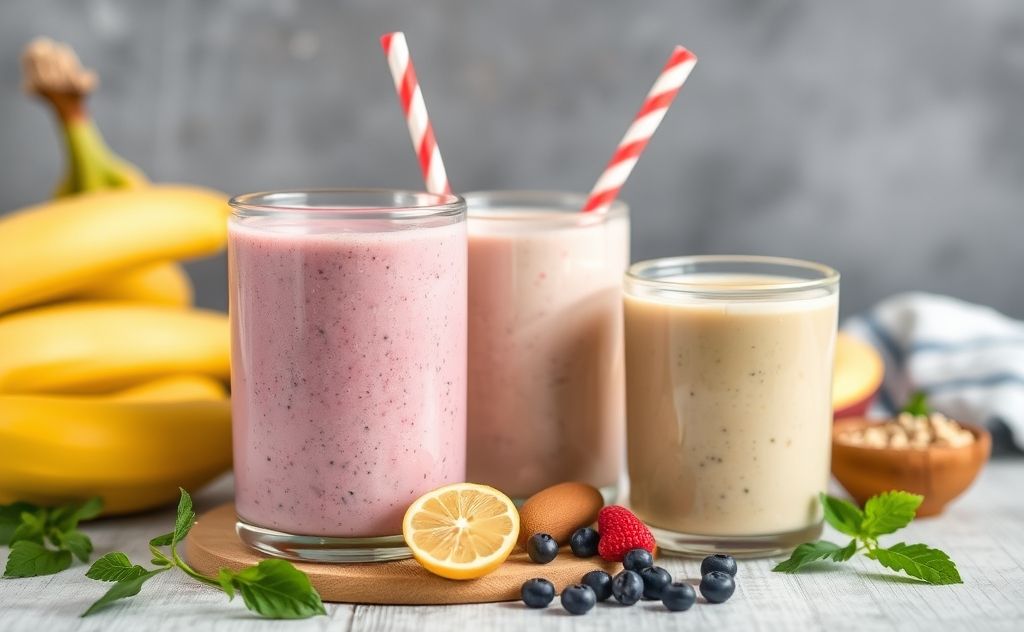 Smoothies with soothing ingredients for diarrhea