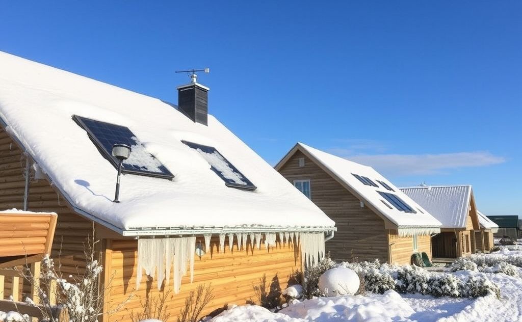 Snow and ice effects on solar heating systems