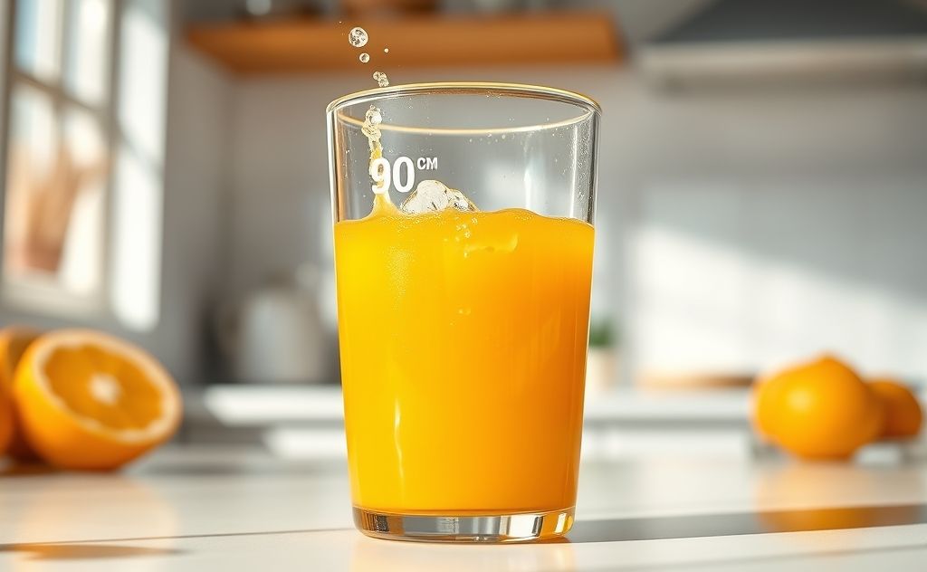 Sodium content in a glass of orange juice