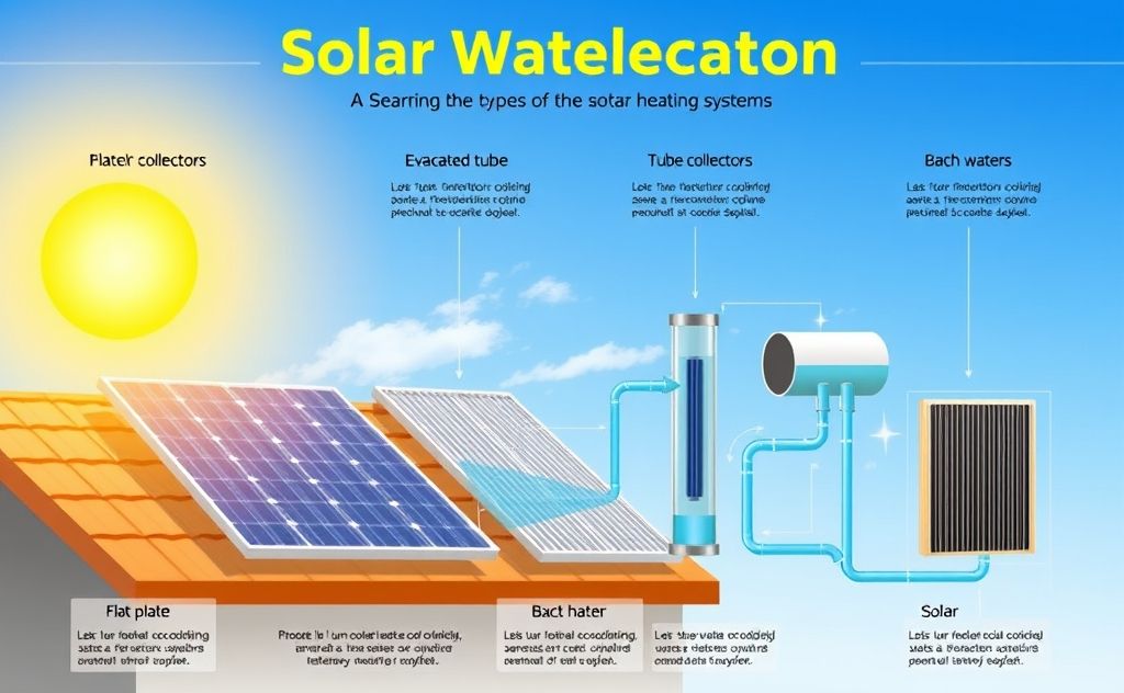 Solar collector types for heating water with solar energy