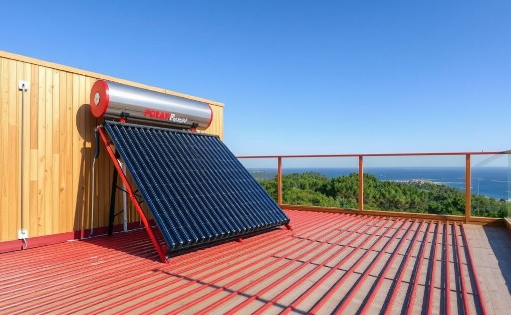 Solar heater and radiant floor heating system together