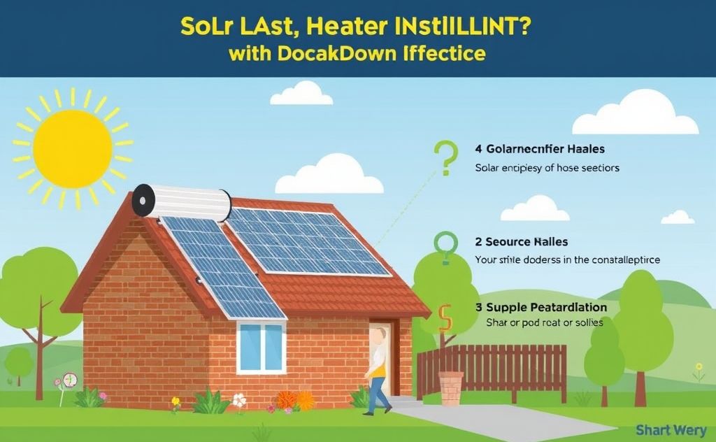 Solar heater installation cost breakdown infographic