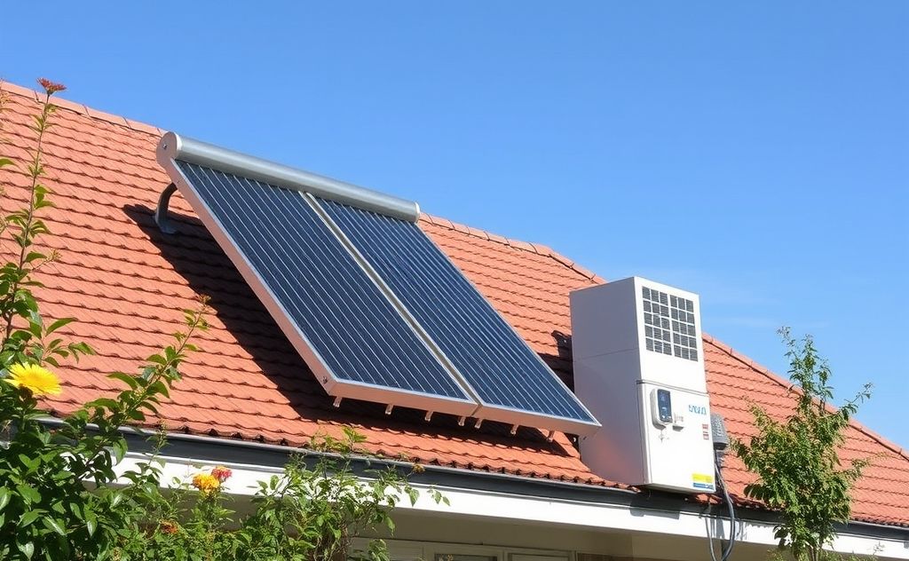 Solar heater integrated with HVAC system in home