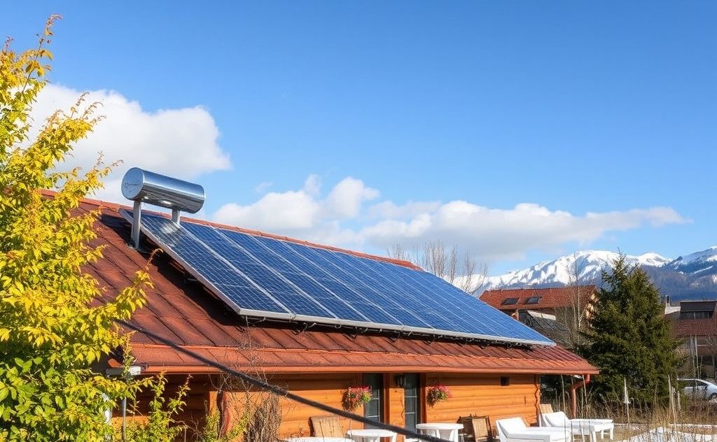 Solar heater providing warmth in every season
