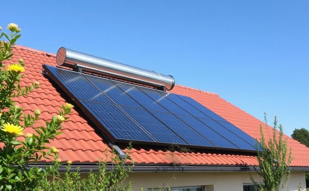 Solar heater retrofit with modern design elements
