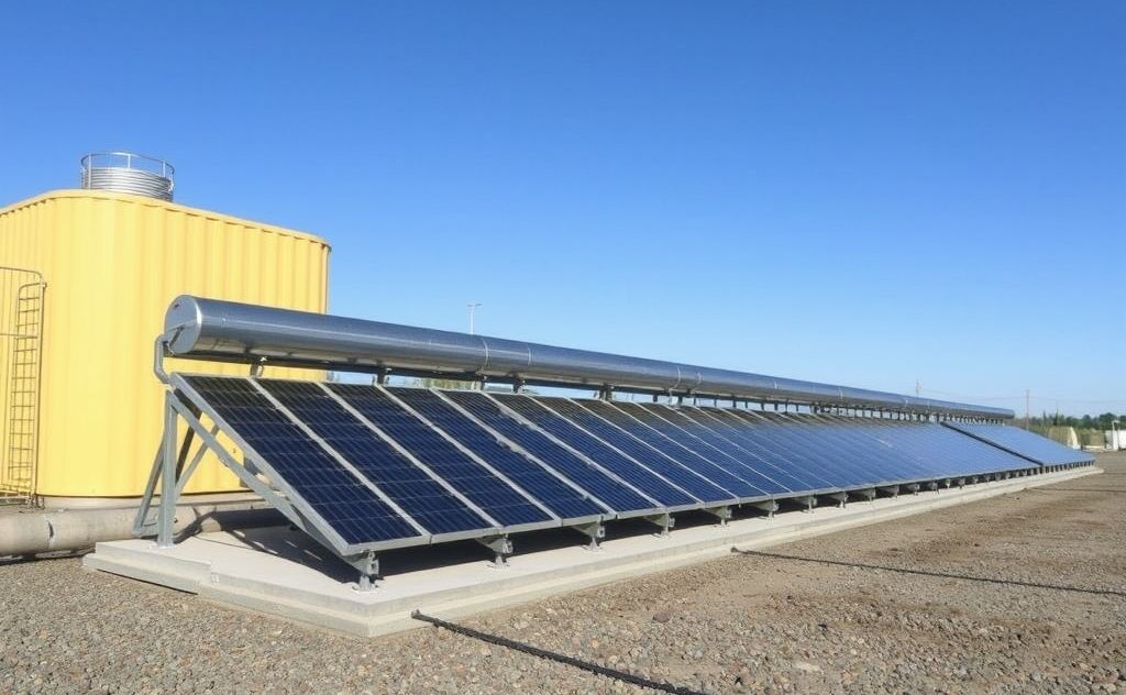 Solar heater system for large industrial applications