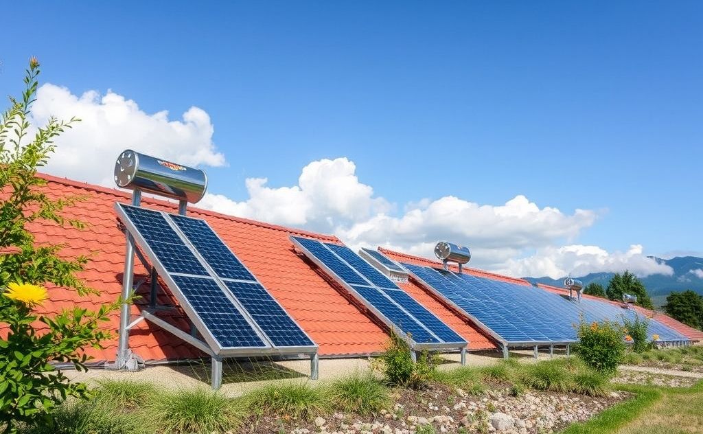 Solar heaters benefits on environment and materials