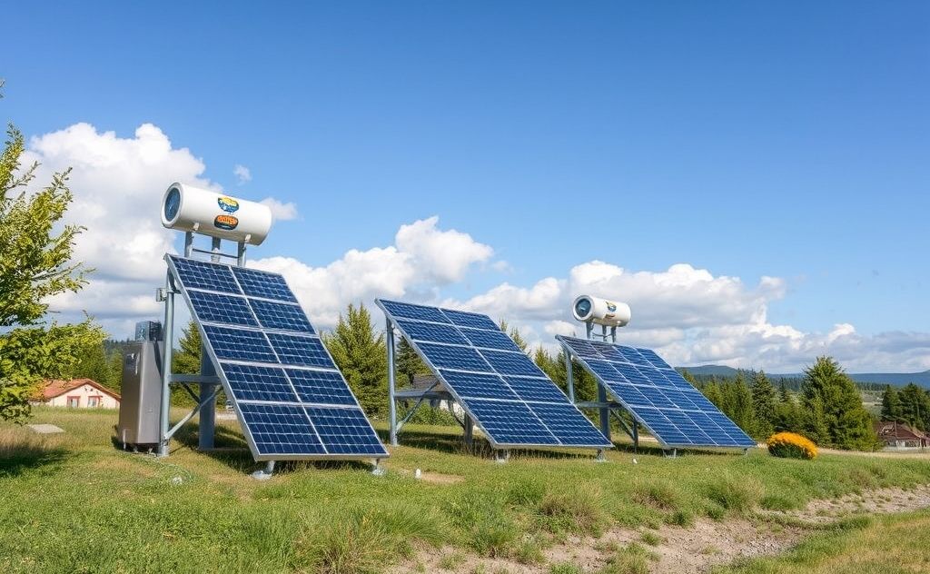 Solar heaters with backup system concept