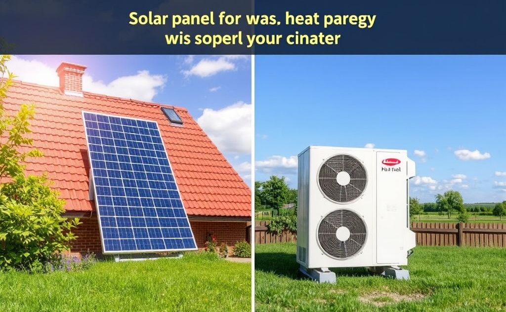 Solar panel and heat pump energy comparison