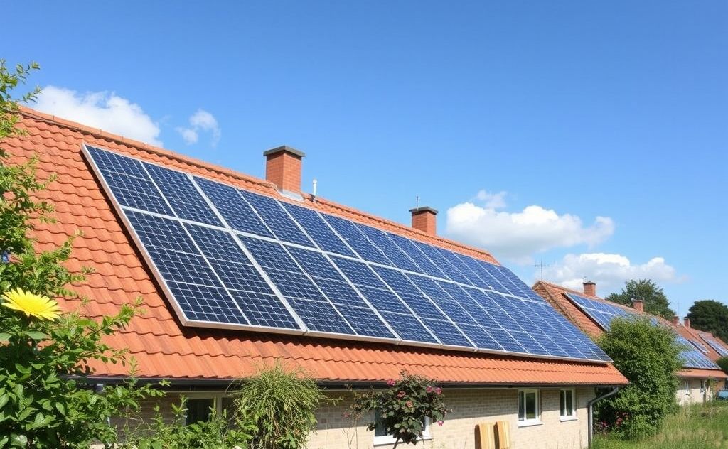 Solar panels for efficient heating system choice