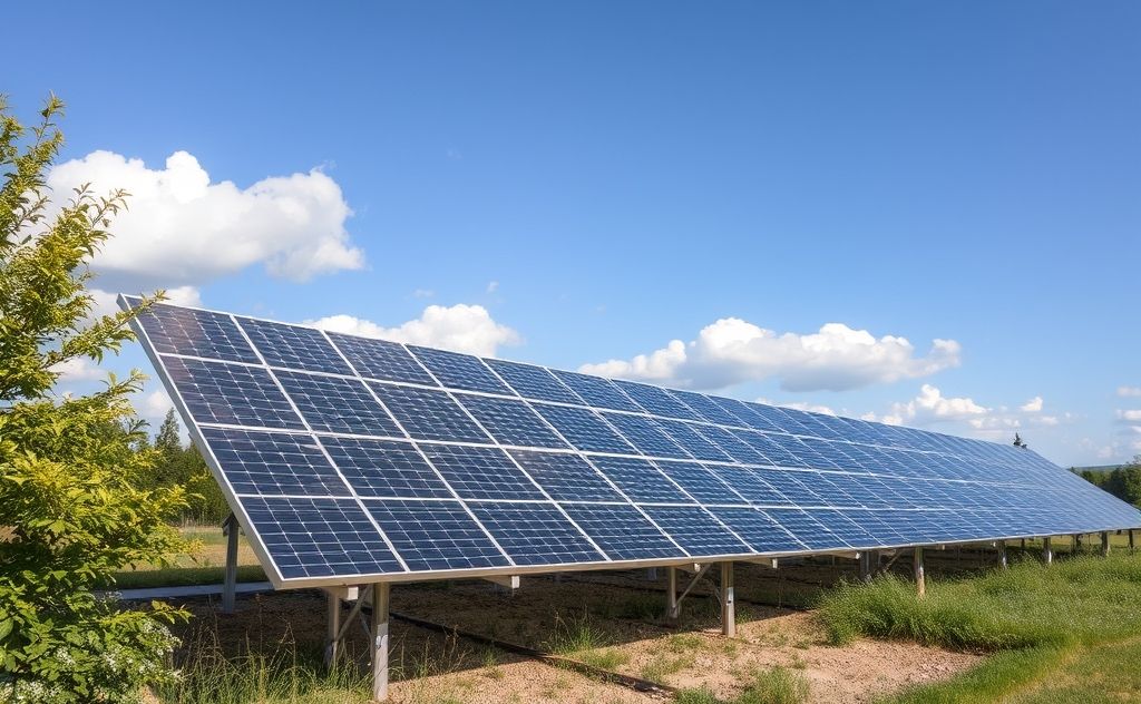 Solar panels positioned for maximum sunlight exposure