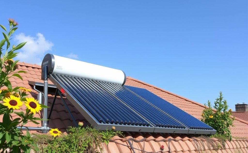 Solar water heater system with sun and water elements