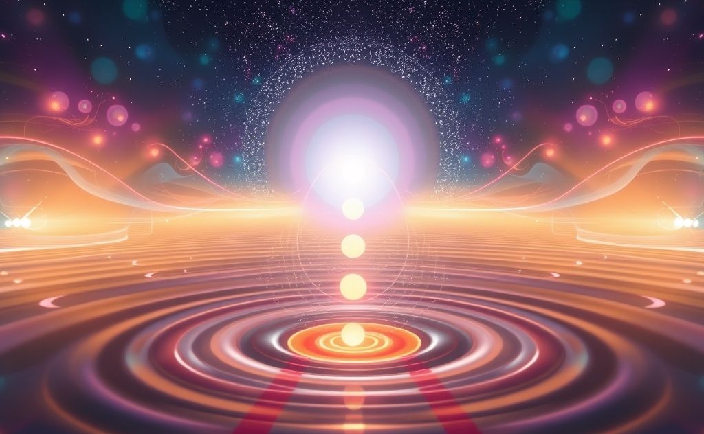 Sound waves harmonizing energy for chakra balance